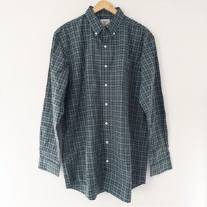 NWT L.L. Bean Plaid Wrinkle Free Cotton Button Down Shirt